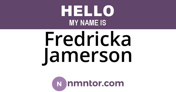 Fredricka Jamerson