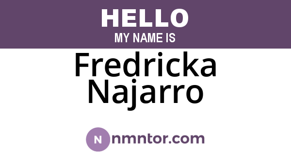 Fredricka Najarro