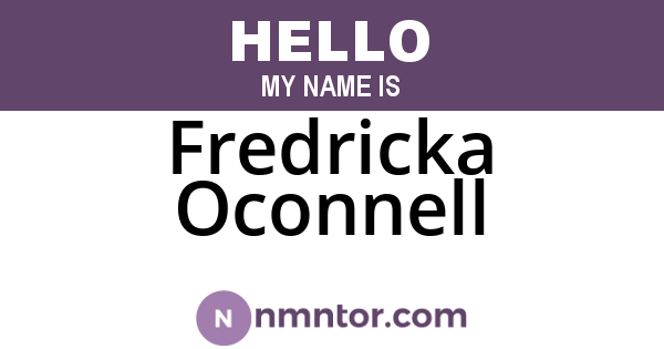 Fredricka Oconnell