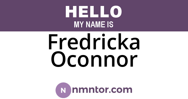 Fredricka Oconnor