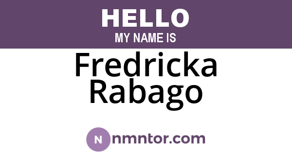 Fredricka Rabago