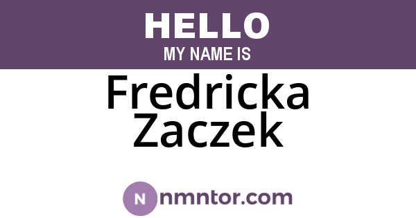 Fredricka Zaczek