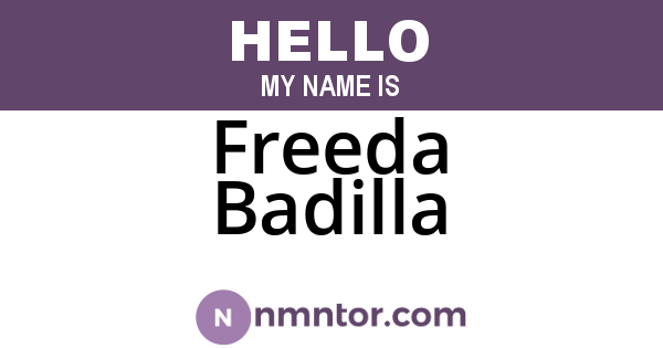 Freeda Badilla