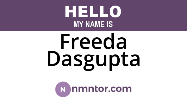Freeda Dasgupta