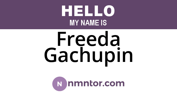 Freeda Gachupin