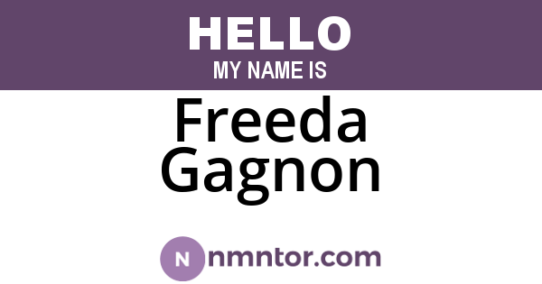 Freeda Gagnon