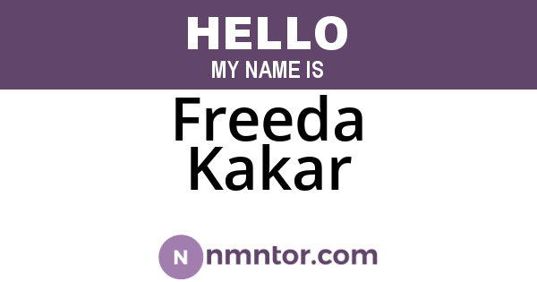 Freeda Kakar