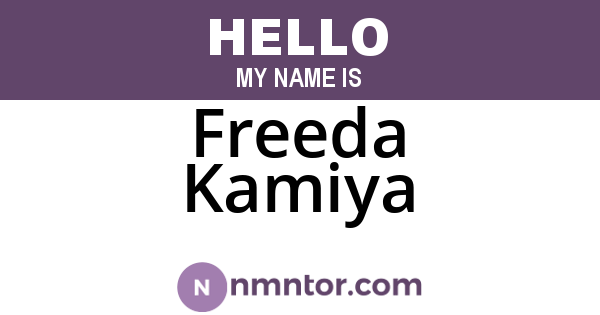 Freeda Kamiya