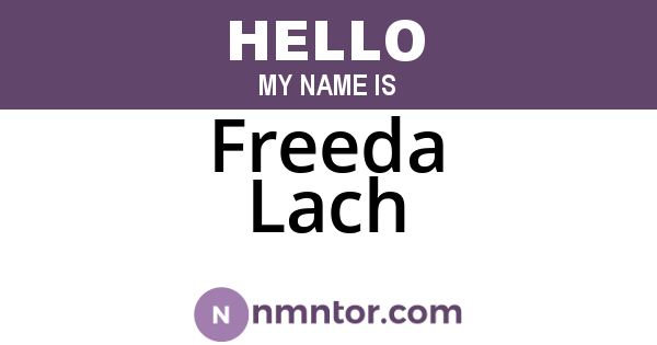 Freeda Lach