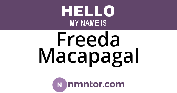 Freeda Macapagal