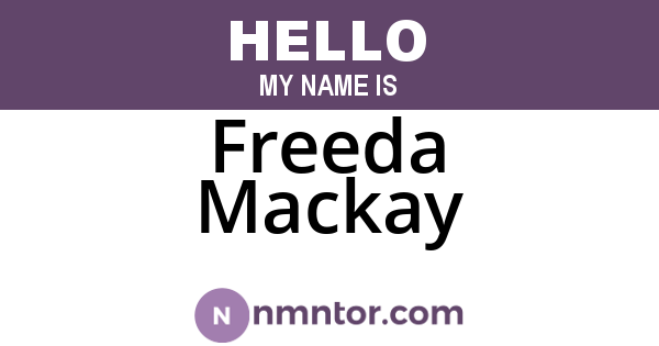 Freeda Mackay