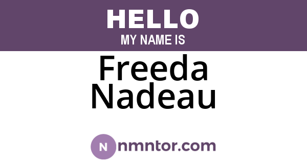 Freeda Nadeau
