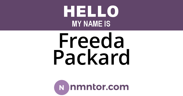 Freeda Packard