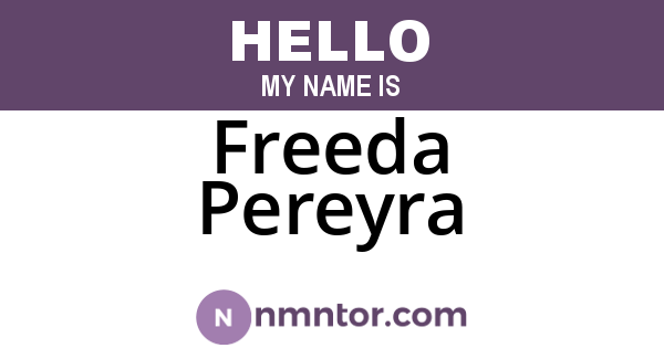Freeda Pereyra