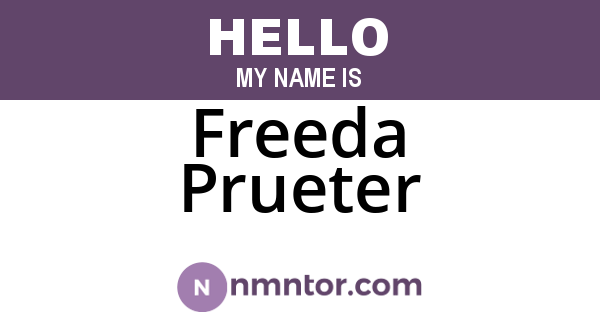 Freeda Prueter