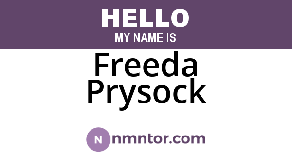 Freeda Prysock