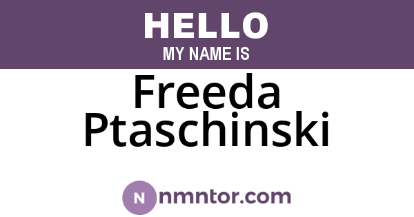 Freeda Ptaschinski