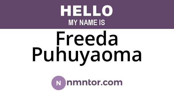 Freeda Puhuyaoma