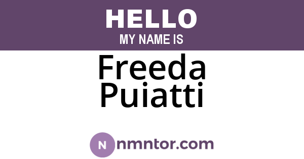 Freeda Puiatti