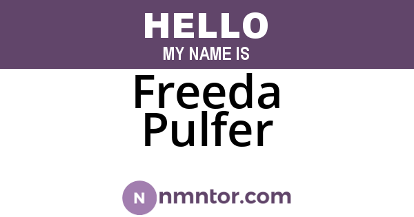 Freeda Pulfer