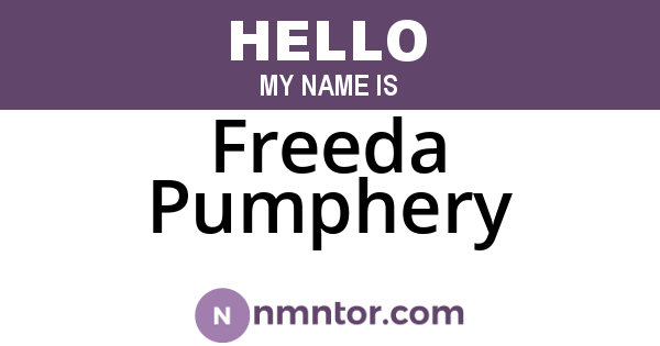 Freeda Pumphery