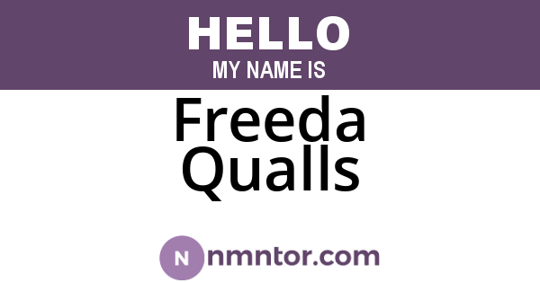 Freeda Qualls