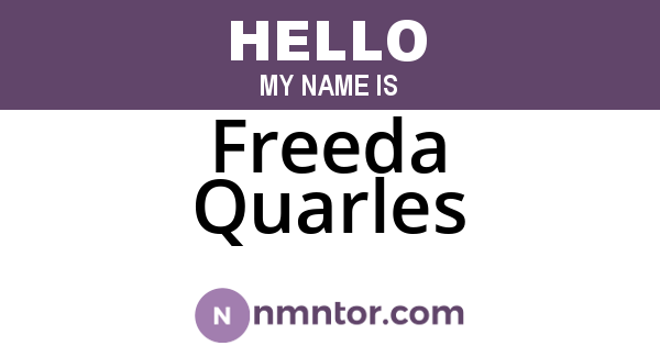 Freeda Quarles