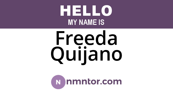 Freeda Quijano