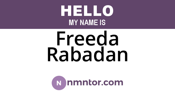 Freeda Rabadan