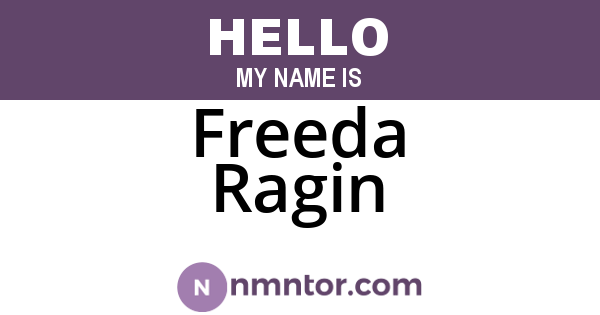Freeda Ragin