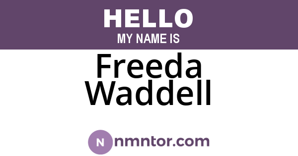 Freeda Waddell