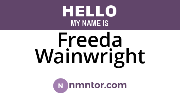 Freeda Wainwright