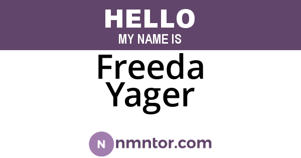 Freeda Yager