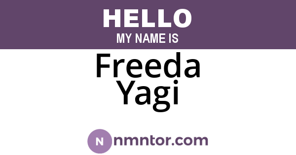 Freeda Yagi
