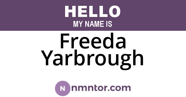 Freeda Yarbrough