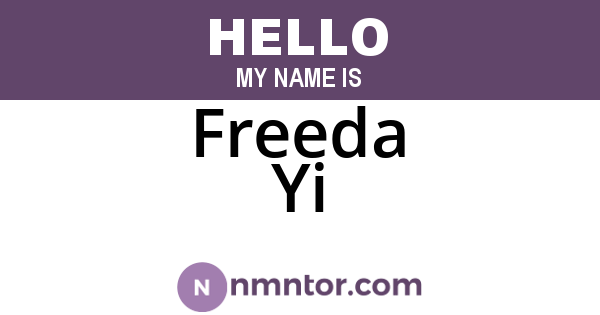 Freeda Yi