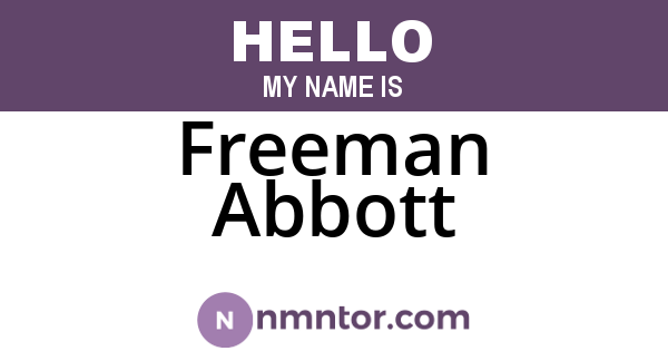 Freeman Abbott