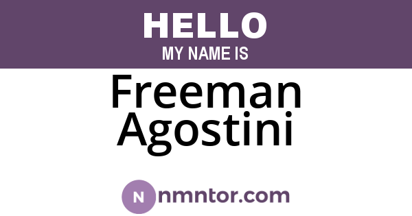 Freeman Agostini