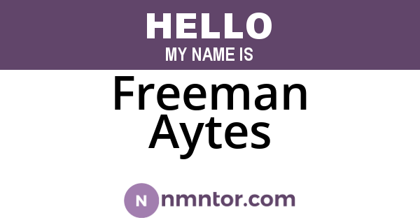 Freeman Aytes