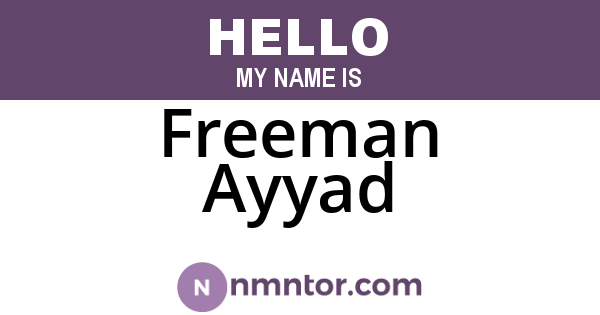 Freeman Ayyad