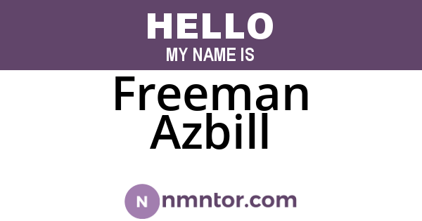 Freeman Azbill