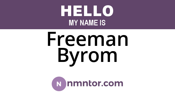 Freeman Byrom