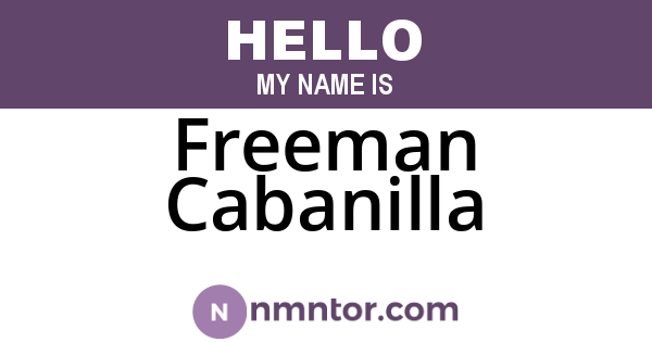 Freeman Cabanilla
