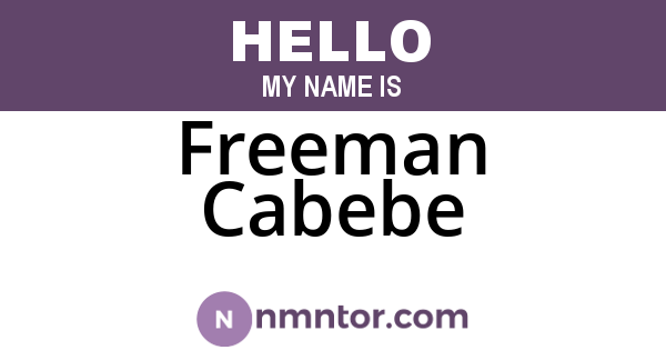 Freeman Cabebe