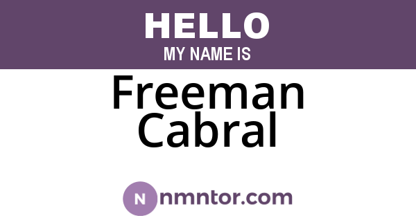 Freeman Cabral