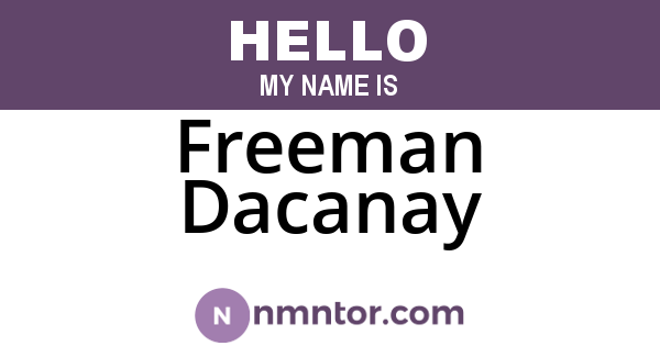 Freeman Dacanay
