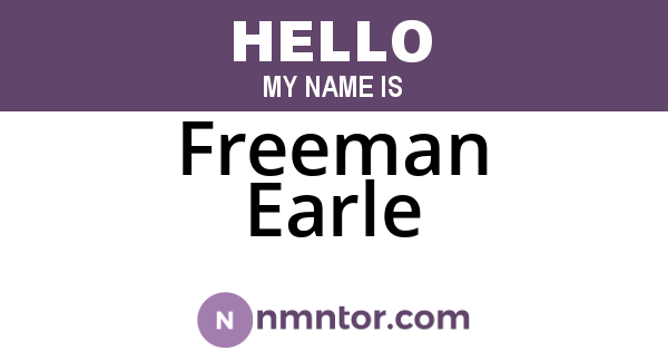 Freeman Earle