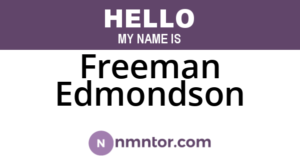 Freeman Edmondson
