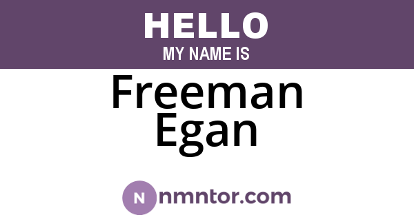 Freeman Egan