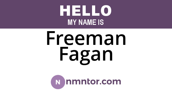 Freeman Fagan